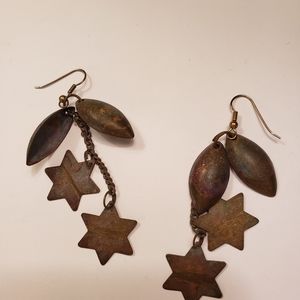 Vintage boho pierced earrings